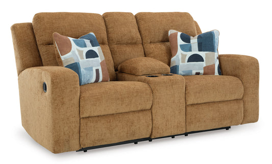 Kanlow DBL Rec Loveseat w/ Console - Ashley Furniture Homestore Philippines