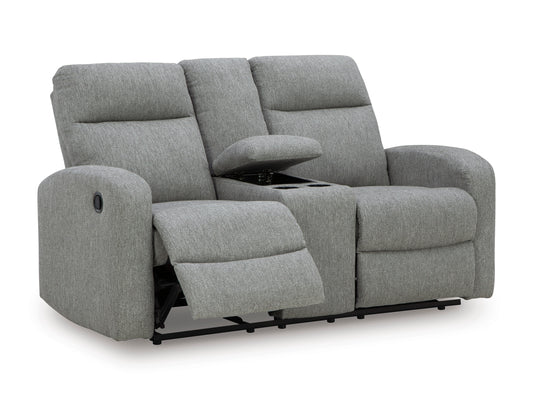 Moreau Place DBL Rec Loveseat w/Console - Ashley Furniture Homestore Philippines