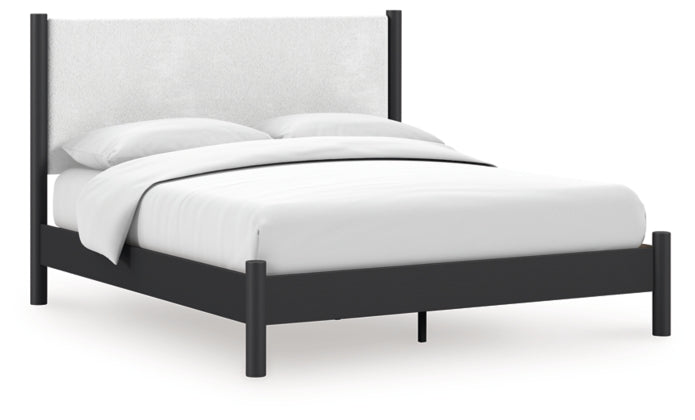 Fargenta King Upholstered Panel Bed
