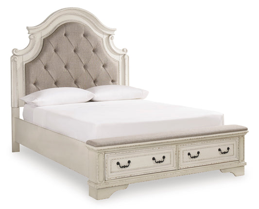 Realyn Queen Upholstered Storage Bed w/ Full Slats - Ashley Furniture Homestore Philippines