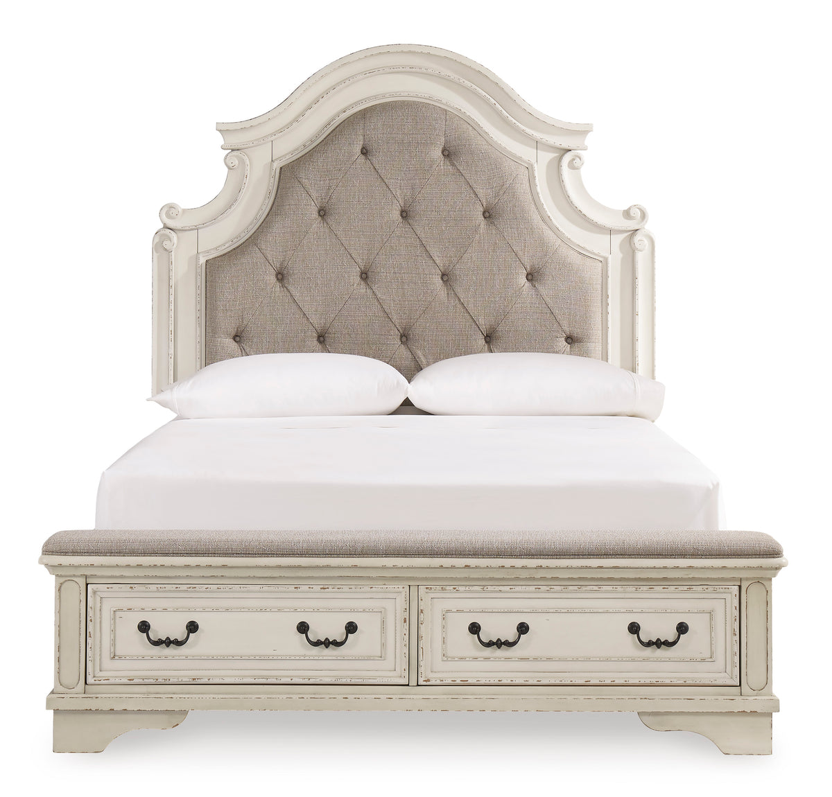 Realyn Queen Upholstered Storage Bed w/ Full Slats - Ashley Furniture Homestore Philippines