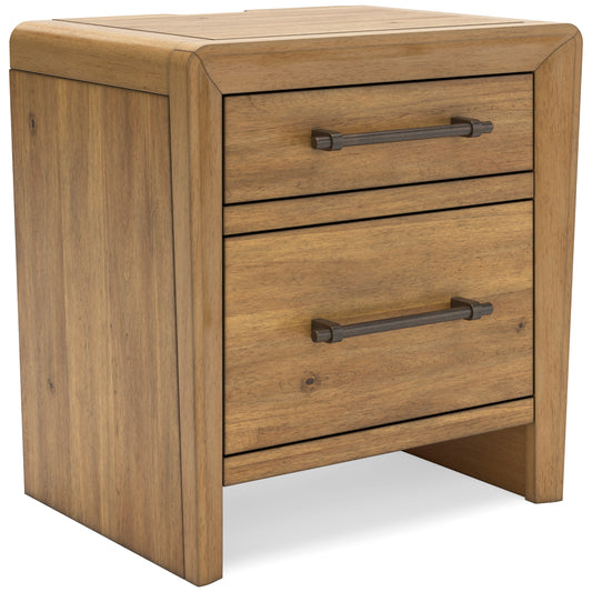 Takston Two Drawer Night Stand - Ashley Furniture Homestore Philippines