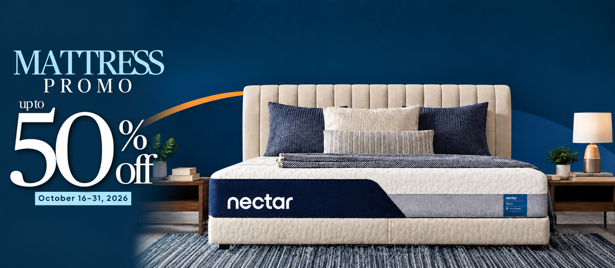 Elegant Navy Bedroom Mattress Promotion