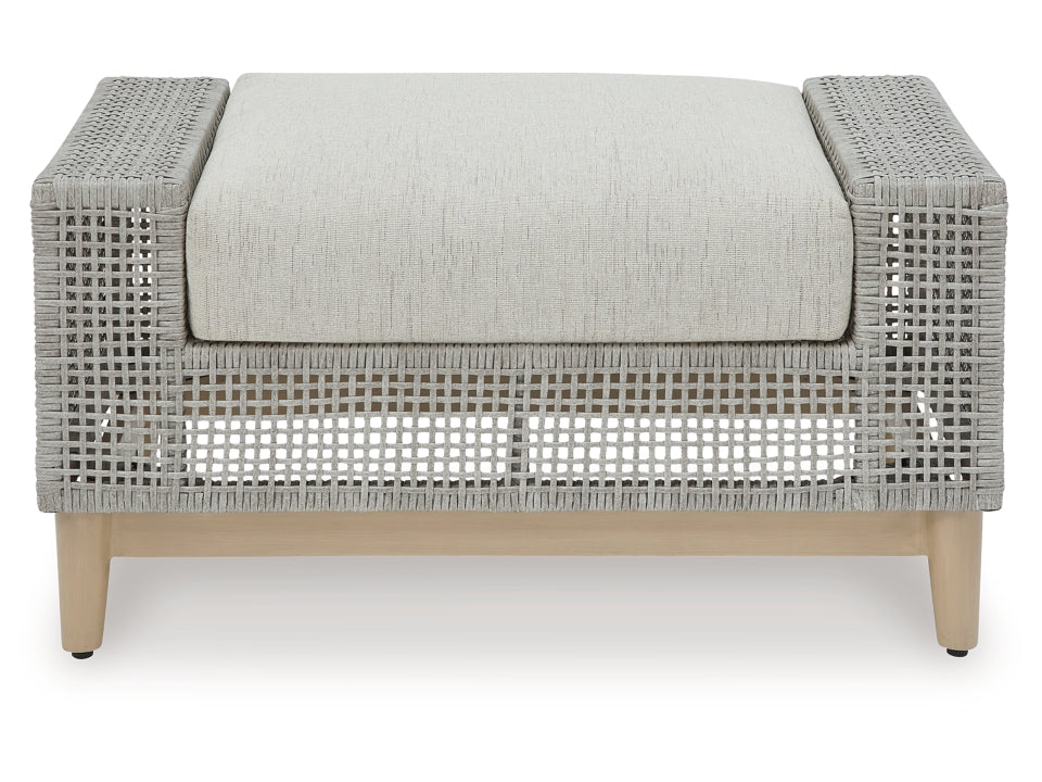 Seton Creek Outdoor Ottoman with Cushion - Ashley Furniture Homestore Philippines