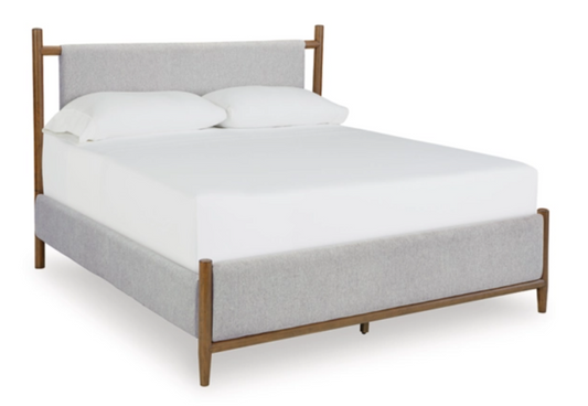 Lyncott King Upholstered Panel Bed w/ Full Slats