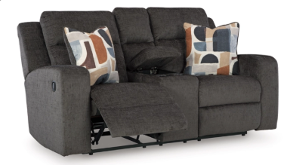 Kanlow DBL Rec Loveseat w/ Console