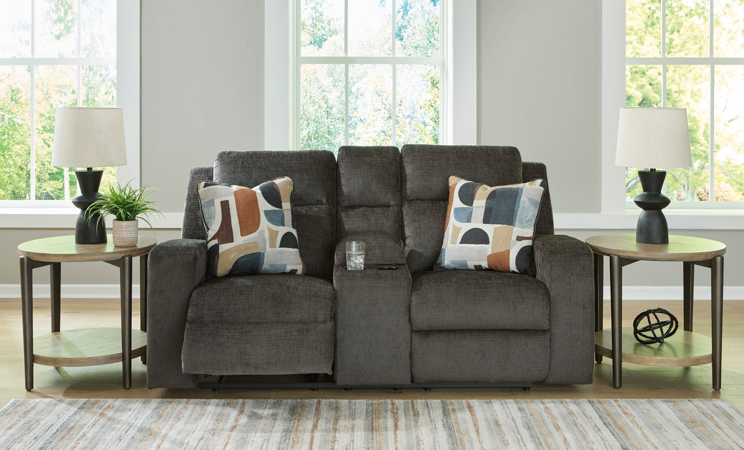 Kanlow DBL Rec Loveseat w/ Console