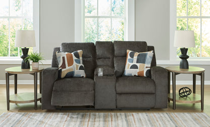 Kanlow DBL Rec Loveseat w/ Console