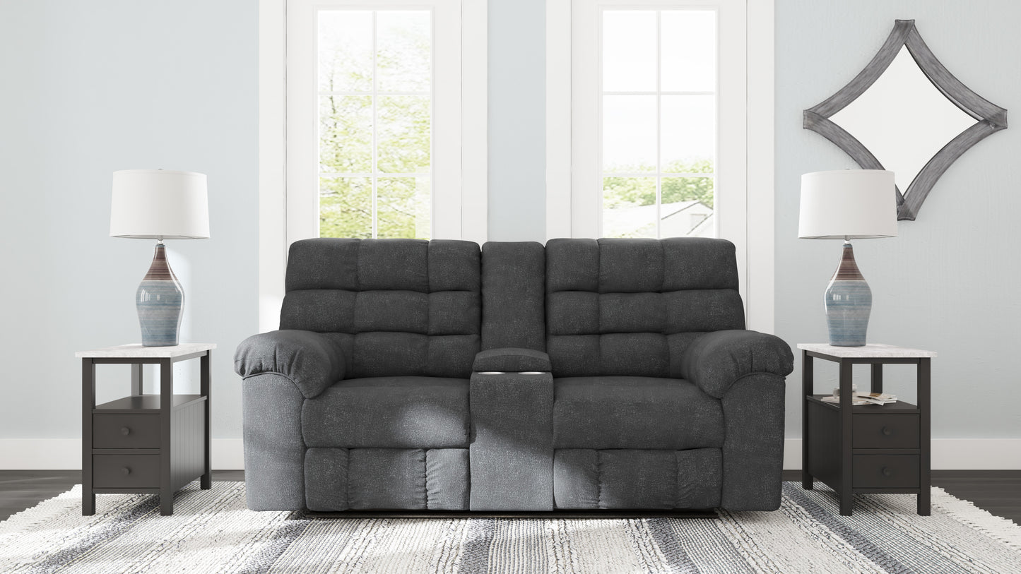 Wilhurst Double Recliner Loveseat w/ Console