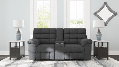 Wilhurst Double Recliner Loveseat w/ Console