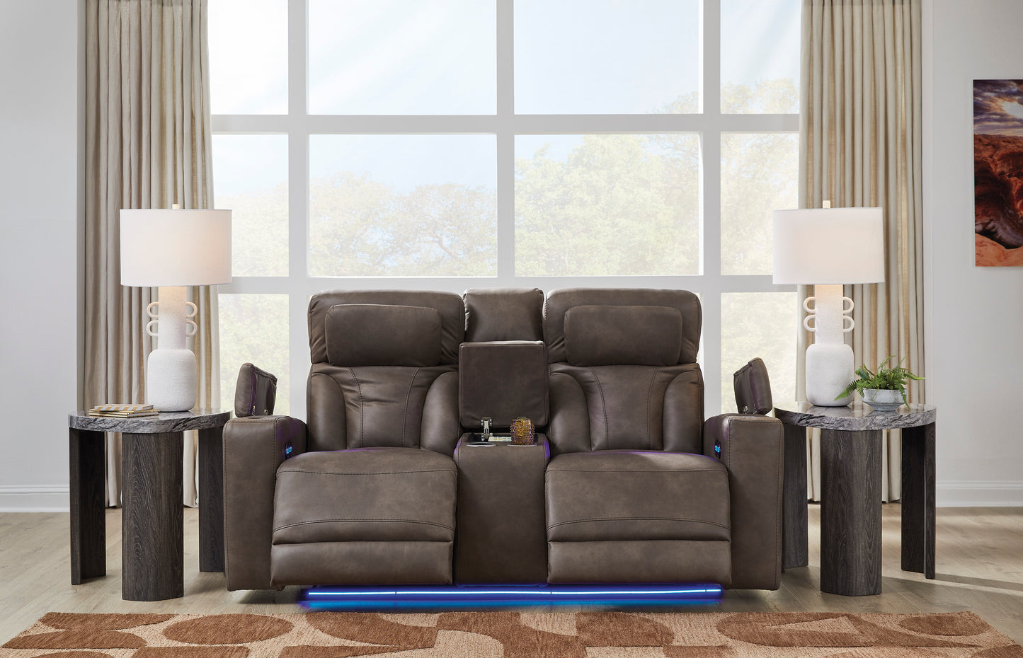 Warrior Peak PWR REC Loveseat/CON/ADJ HDRST