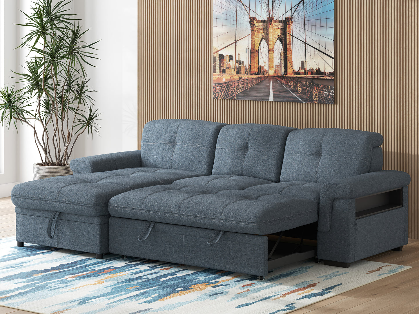 Ruffner 2-Piece Sectional with Pop Up Sleeper and Chaise