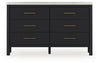 Fargenta Six Drawer Dresser