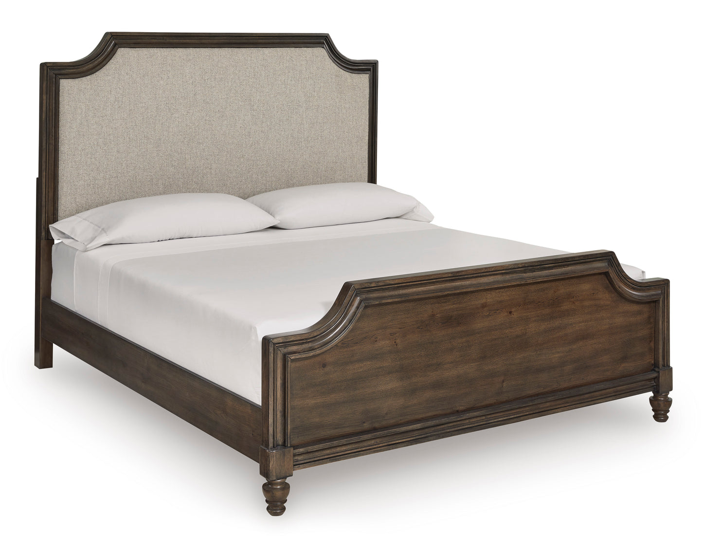 Veramond King Upholstered Panel Bed w/ Full Slats