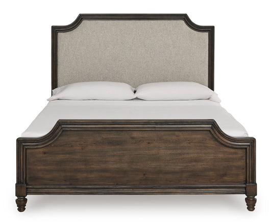 Veramond Queen Upholstered Panel Bed w/ Full Slats