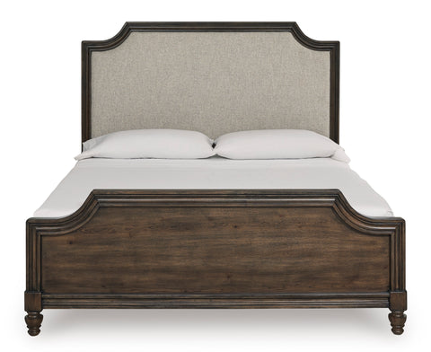 Veramond Queen Upholstered Panel Bed w/ Full Slats