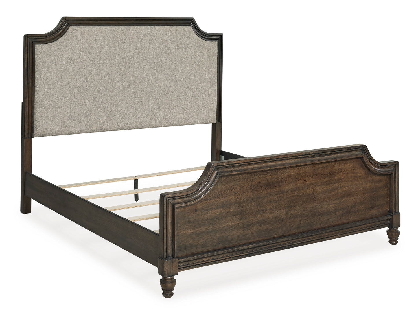 Veramond King Upholstered Panel Bed w/ Full Slats