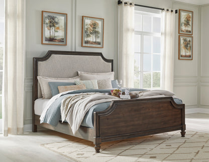 Veramond King Upholstered Panel Bed w/ Full Slats