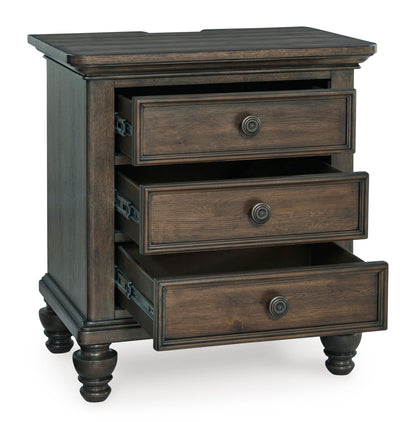 Veramond Three Drawer Night Stand