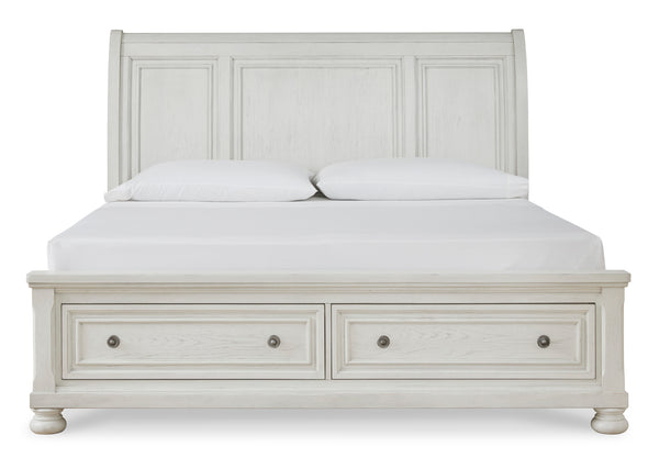 Robbinsdale King Sleigh Bed with Storage w/ Full Slats - Ashley Furniture Homestore Philippines