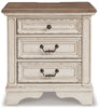 Realyn Three Drawer Night Stand