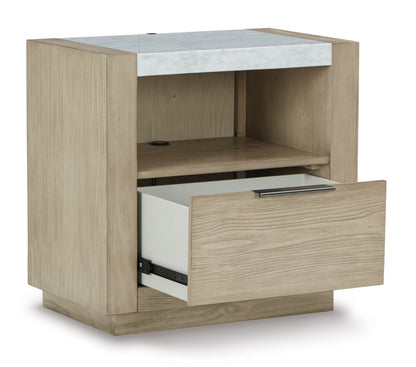 Hennington One Drawer Charging Night Stand