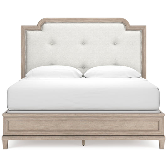 Jorlaina King Upholstered Panel Bed