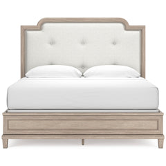 Jorlaina King Upholstered Panel Bed