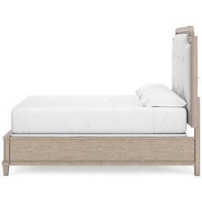 Jorlaina King Upholstered Panel Bed