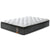 A king-sized mattress with a Euro-top design, featuring a patterned surface and a black border.