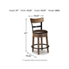 Pinnadel Counter Height Upholstered Bar Stool