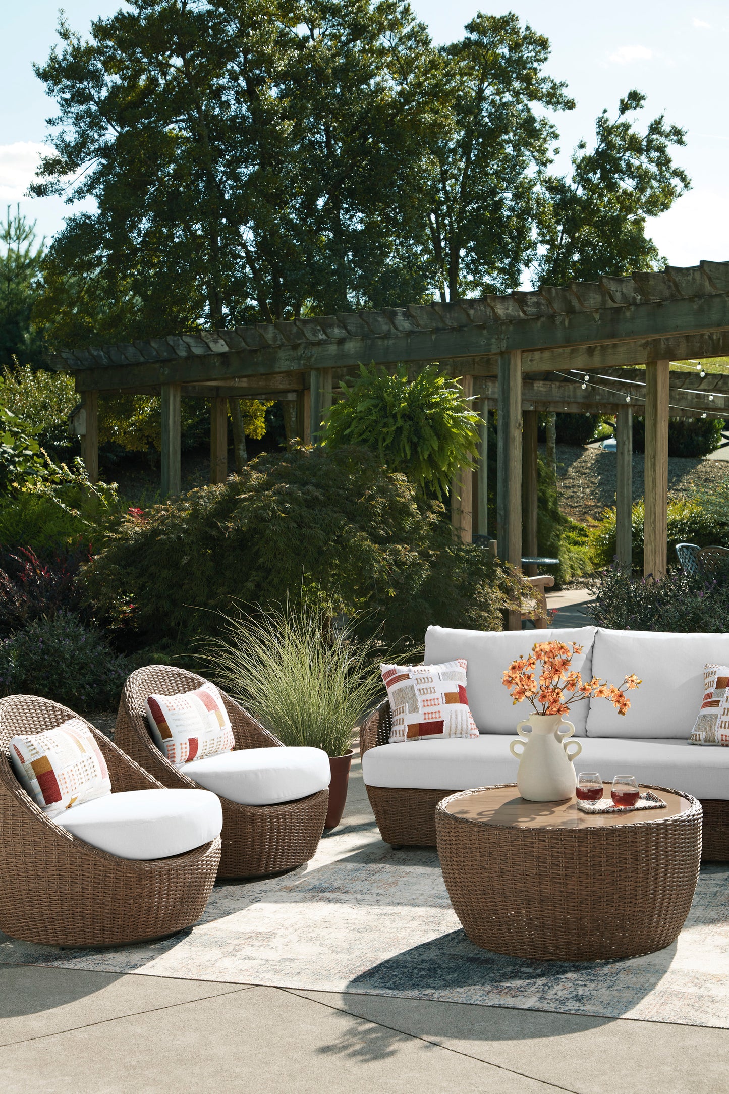 Cardiff Beach Love/Swivel Chairs Set - Ashley Furniture Homestore Philippines