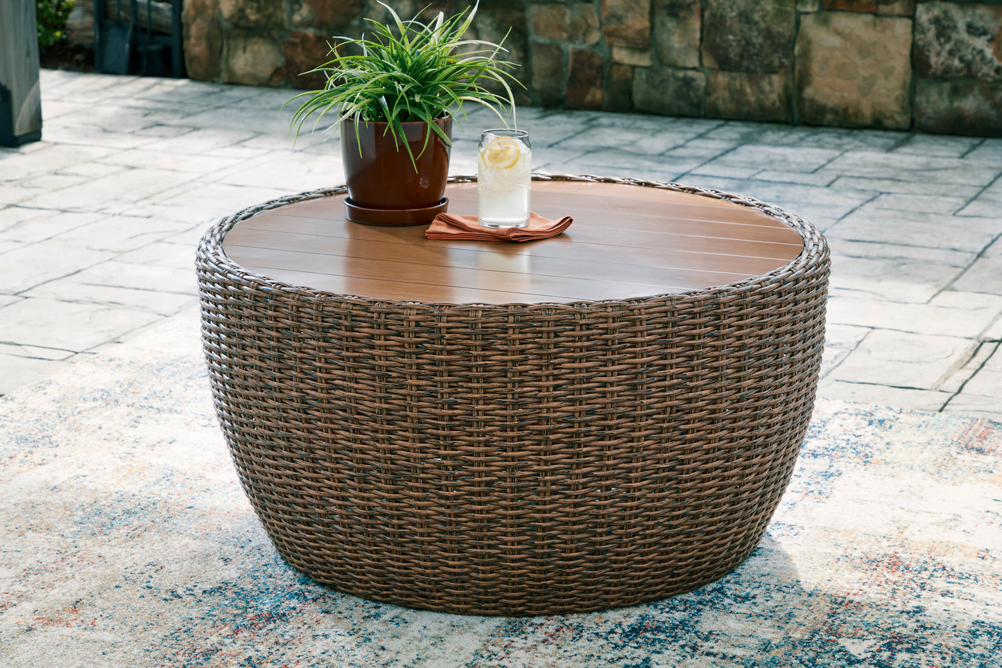 Cardiff Beach Round Cocktail Table - Ashley Furniture Homestore Philippines