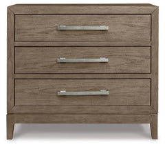 Chrestner Three Drawer Night Stand With Plug