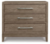 Chrestner Three Drawer Night Stand With Plug