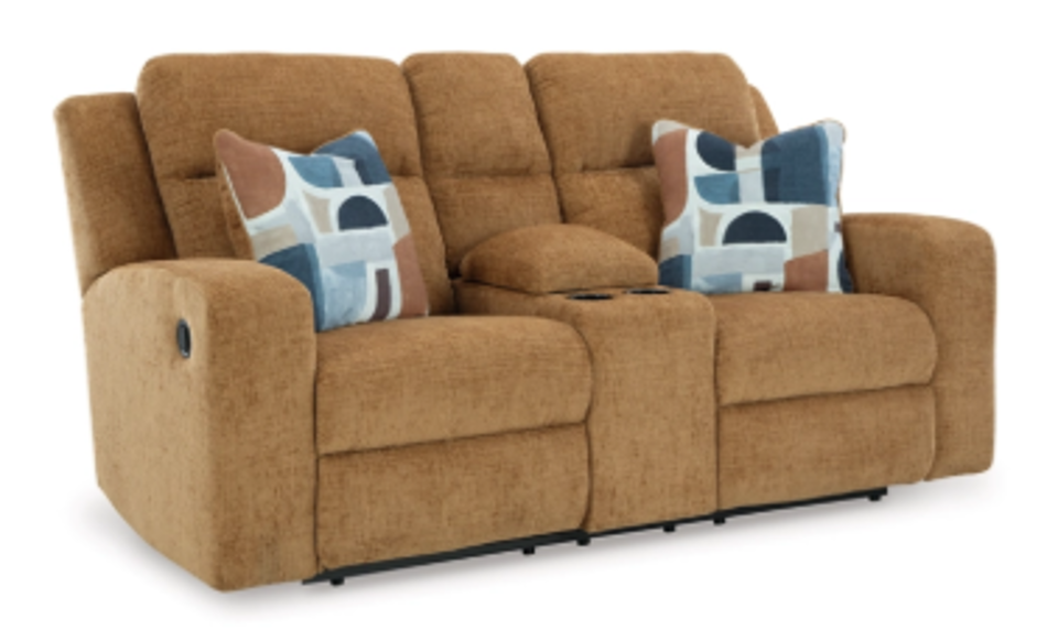 Kanlow DBL Rec Loveseat w/ Console
