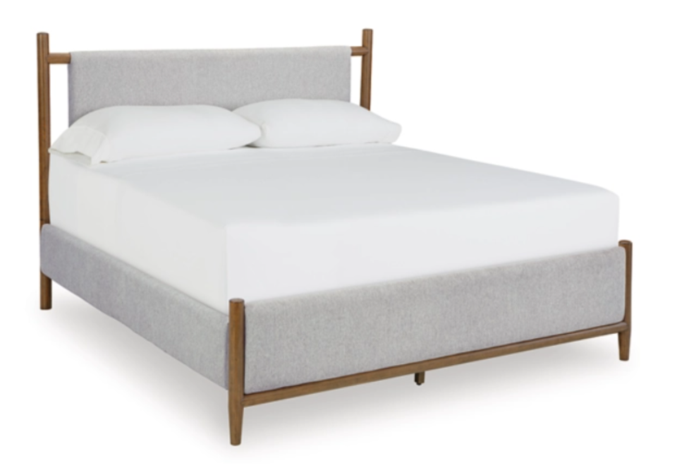 Lyncott King Upholstered Panel Bed w/ Full Slats