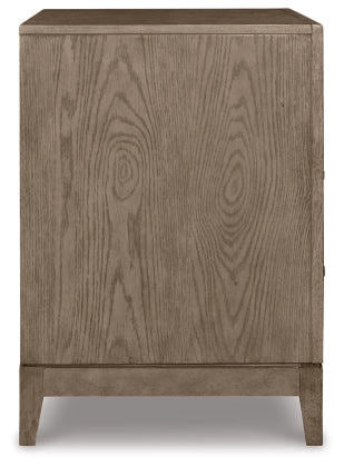 Chrestner Three Drawer Night Stand With Plug