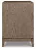 Chrestner Three Drawer Night Stand With Plug